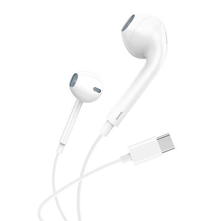 In-ear hoofdtelefoon, bedraad Foneng T15, USB-C, 1,2m (wit)