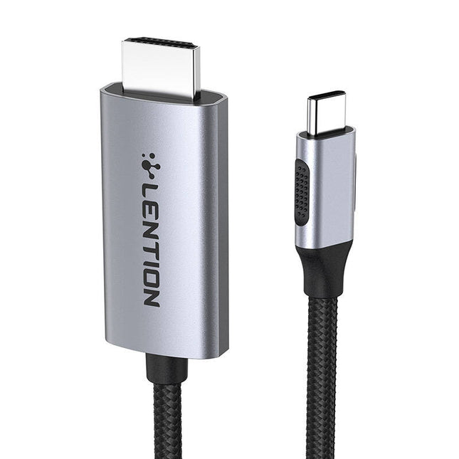 Lention CU707 USB-C naar HDMI 2.0 kabel, 4K60Hz, 1Gbps, 3m (grijs)