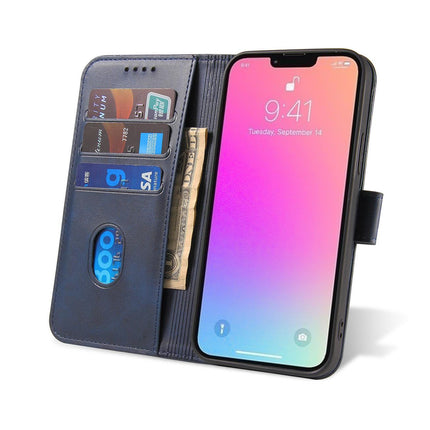 iPhone 15 Pro Max hoesje boekcase wallet case met ruimte voor pasjes magneet donkerblauw