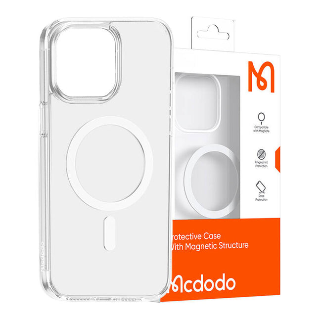 Magnetische Hülle McDodo für iPhone 15 (klar)