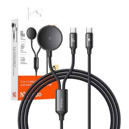 Mcdodo CA-4210 2-in-1 USB-C-kabel + Samsung Watch-oplader, 60 W, 1,2 m