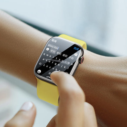 Set aus 2x Baseus NanoCrystal Schutzfolie für Apple Watch 7/8 45mm + Montageset - transparent