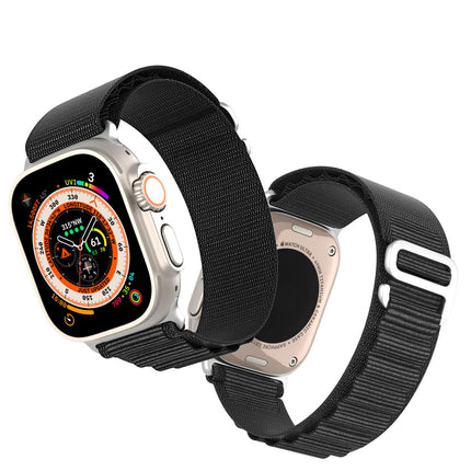 Sportschnalle für Apple Watch Ultra / 9 / 8 / 7 / 6 / SE / 5 / 4 / 3 / 2 / 1 (42, 44, 45, 49 mm) Dux Ducis Band GS-Version – Schwarz