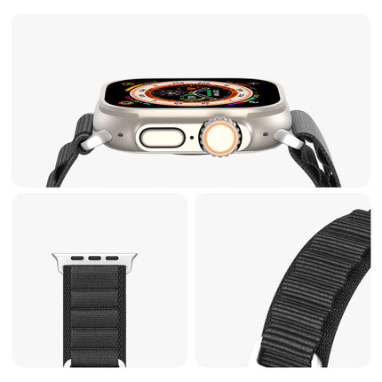Sportschnalle für Apple Watch Ultra / 9 / 8 / 7 / 6 / SE / 5 / 4 / 3 / 2 / 1 (42, 44, 45, 49 mm) Dux Ducis Band GS-Version – Schwarz