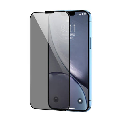 iPhone 15 Pro Privacy screenprotector van gehard glas met zwarte rand