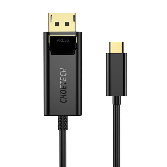 USB-C naar Display Port kabel Choetech XCP-1801BK, unidirectioneel, 4K, 1,8m (zwart)