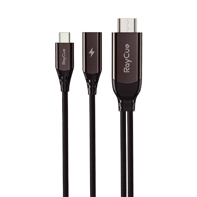 USB-C naar HDMI 2.1 4k30Hz RayCue-kabel, 2 m (zwart)