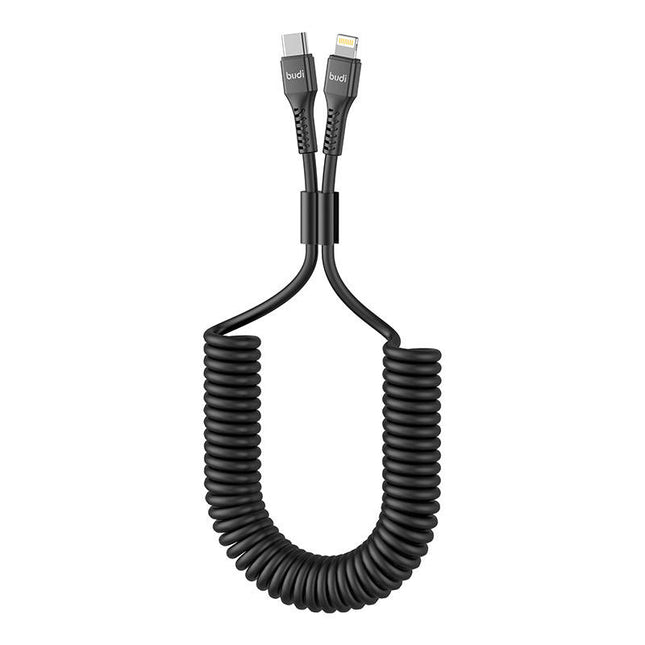 USB-C naar Lightning veerkabel Budi, 1,8m, 20W