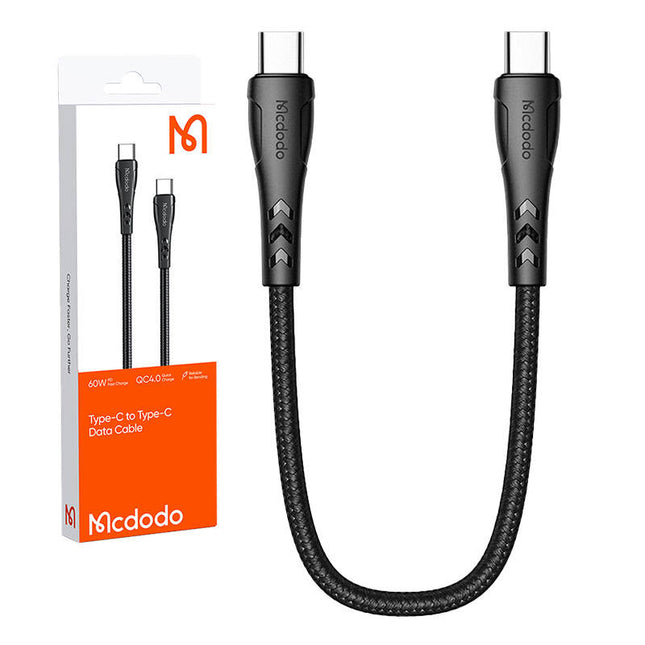 USB-C naar USB-C kabel Mcdodo CA-7640, PD 60W, 0,2m (zwart)