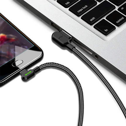 USB naar USB-C kabel Mcdodo CA-5280 LED, 1,2m (zwart)