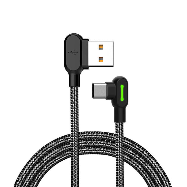 USB-zu-USB-C-Kabel Mcdodo CA-5280 LED, 0,5 m (schwarz)