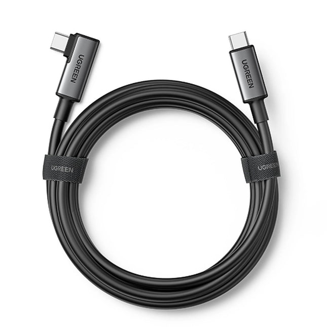 Ugreen 5m haakse kabel USB Type C - USB Type C voor opladen 60W / datatransmissie met VR-brilondersteuning (bijv. Oculus Quest 2) zwart (US551)