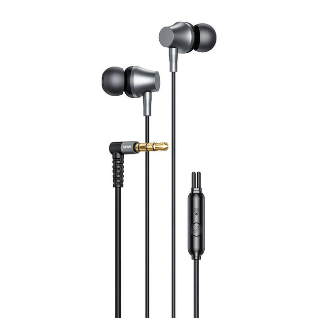 Wired in-ear headphones Vipfan M17, 3.5 mm jack (black)