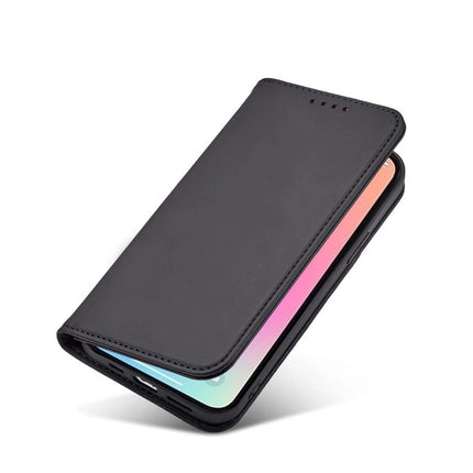 iPhone 13 hoesje zwart magneet sluiting boekcase met ruimte voor pasjes