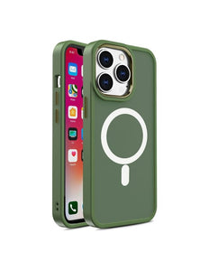 iPhone 15 Pro Matte Hülle Magsafe grün