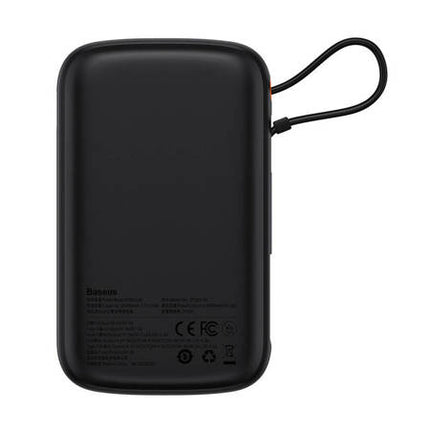 Powerbank Baseus Qpow Pro mit USB-C-Kabel, USB-C, USB, 10000 mAh, 22,5 W (schwarz)
