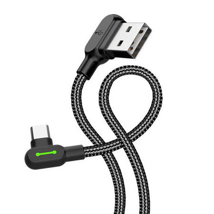 USB naar USB-C kabel Mcdodo CA-5280 LED, 1,8m (zwart)