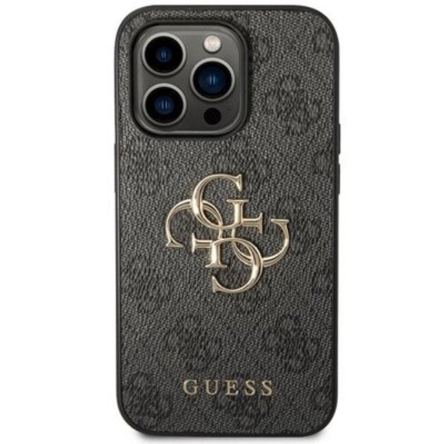 Guess 4G Big Metal Logo hoesje voor iPhone 15 Pro Max - grijs