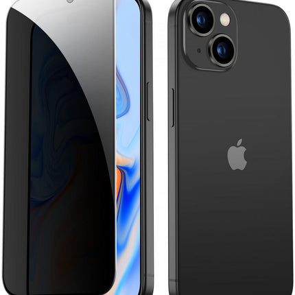 Sichtschutzglas mit Anti-Spionage-Filter für iPhone 15 Plus Sichtschutzglas – Schwarz