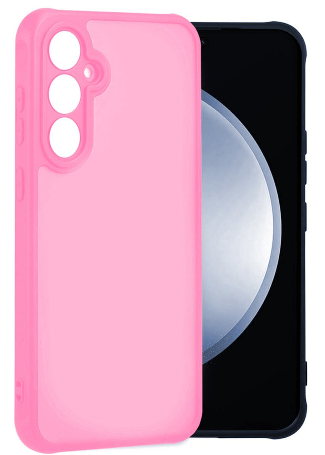 Samsung Galaxy A55 hoesje backcover roze Lens Protection Armor Case