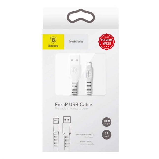 Baseus Lightning Tough series Apple Cable 2A 1m White (CALZY-B02)
