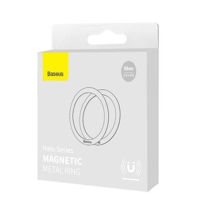 Baseus Magnetic Tool Halo Series Magnetic Ring (2 Pieces/Pack) Silver (PCCH000012)