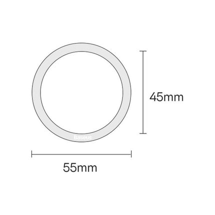 Baseus Magnetic Tool Halo Series Magnetic Ring (2 Pieces/Pack) Silver (PCCH000012)