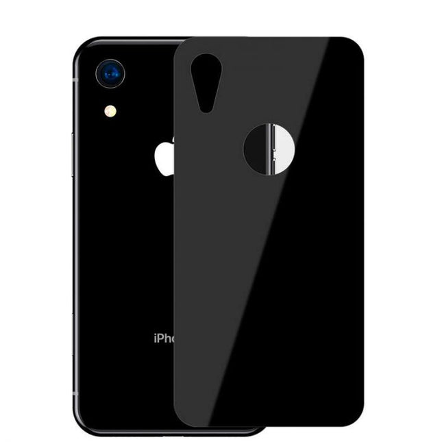 Baseus iPhone Xr 0,3 mm vollständiger, gebogener T-Glas-Rückenschutz Schwarz (SGAPIPH61-BM01)