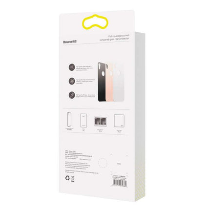 Baseus iPhone Xr 0,3 mm vollständiger, gebogener T-Glas-Rückenschutz Schwarz (SGAPIPH61-BM01)