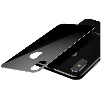 Baseus iPhone Xs Max 0,3 mm vollständiger, gebogener T-Glass-Rückenschutz Schwarz (SGAPIPH65-BM01)
