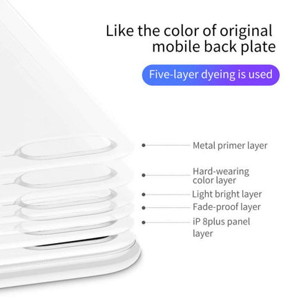 Baseus iPhone 8/7 Plus 0.3mm 4D All-coverage Arc-surface Back T-Glass Silver (SGAPIPH8P-4D0S)