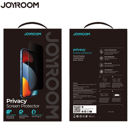 iPhone 15 Pro Max Privacy screen protector van gehard glas met zwarte rand
