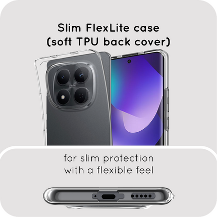 Just in Case FlexLite hoesje - Xiaomi Redmi Note 15 (4G/5G) - Zachte TPU achterkant - Transparant