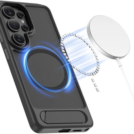 MagSafe hoesje voor Samsung Galaxy S26 Ultra S948, Tech-Protect, Magrack, Mat Zwart