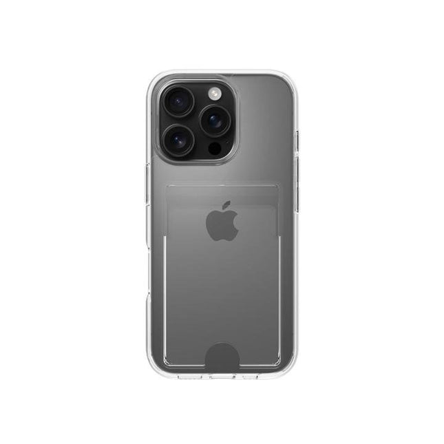iPhone 16 Pro Max hoesje backcover met pasjeshouder transparant