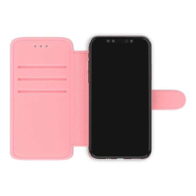 iPhone 17 hoesje boekcase mapje wallet cover roze