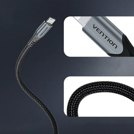 GaN Vention USB-C 20W oplader + USB-CL 1m kabel (grijs)