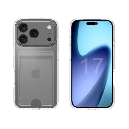 iPhone 17 Pro hoesje backcover met pasjeshouder transparant