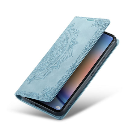 Samsung Galaxy A54 hoesje - Wallet Case - Turquoise Mandala Design