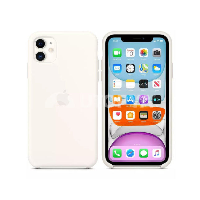 Apple siliconen hoesje voor iPhone 11 (wit)