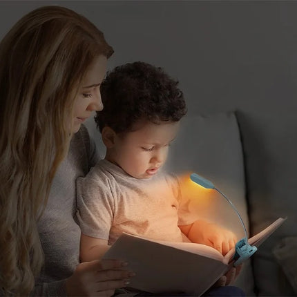 Draadloze lamp Glocusent mini GLCSNTBL103B clip-on leeslamp, USB-C blauw