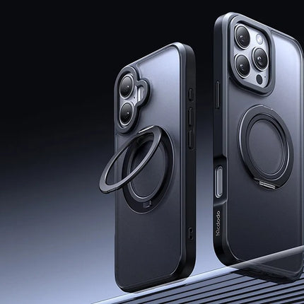 McDodo PC-4931 MagSafe-hoesje voor iPhone 16 Plus met standaard (zwart)