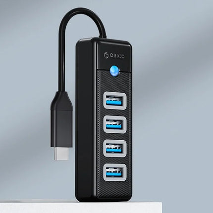 Orico HUB USB-C naar 4x USB 3.0 5Gbps 0,15m Zwart