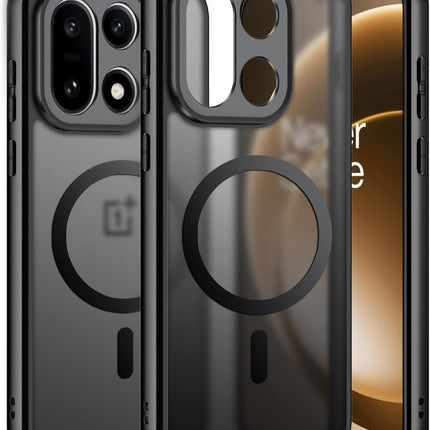 OnePlus 15 - Translucent Matte Skin MagSafe Armor Case Zwart