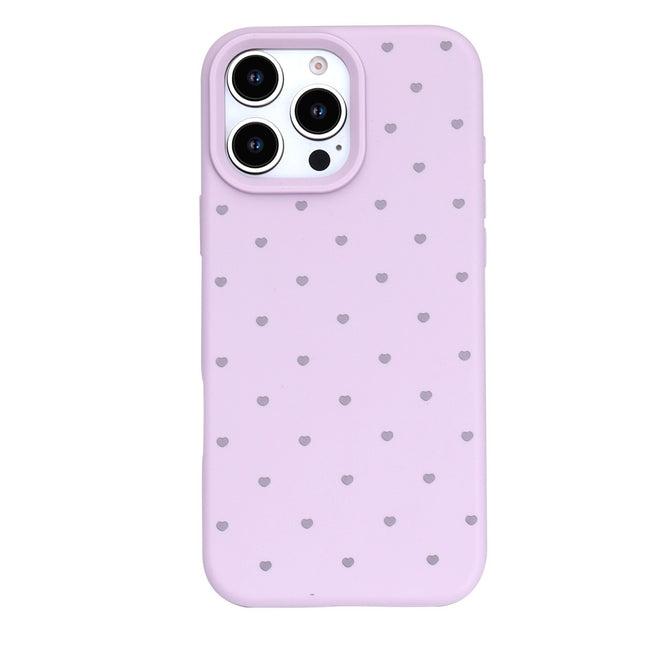 iPhone 11 Hoesje Hart Patroon lila