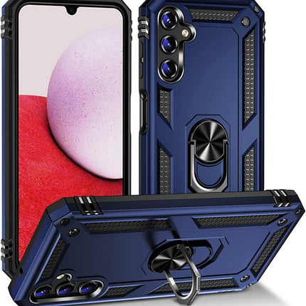 Samsung A17 5G Hoesje Kickstand Ring Armor - Blauw