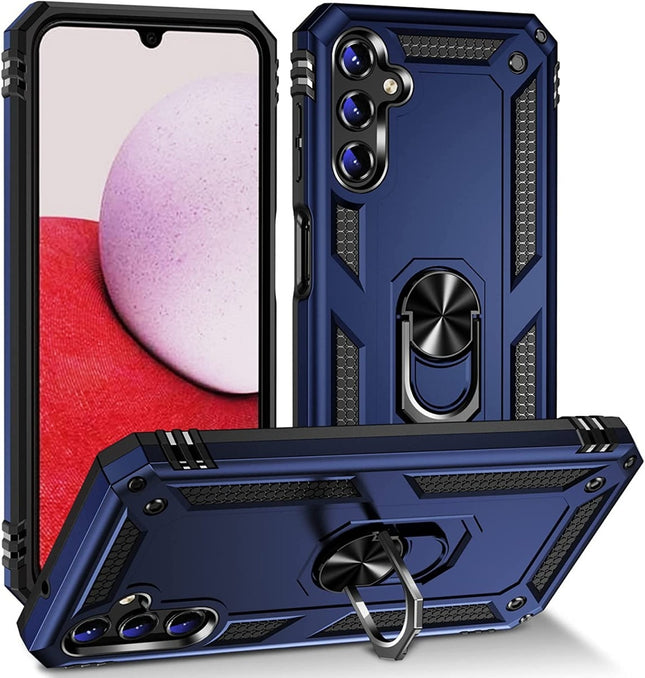 Samsung A17 5G Hoesje Kickstand Ring Armor - Blauw