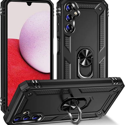 Samsung A17 5G Hoesje Kickstand Ring Armor - Zwart