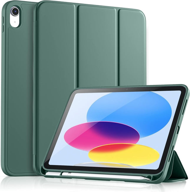 Samsung Galaxy Tab A9 /  Samsung Galaxy Tab A11 8.7 hoesje Silicone Case Met Pen Slot - Groen