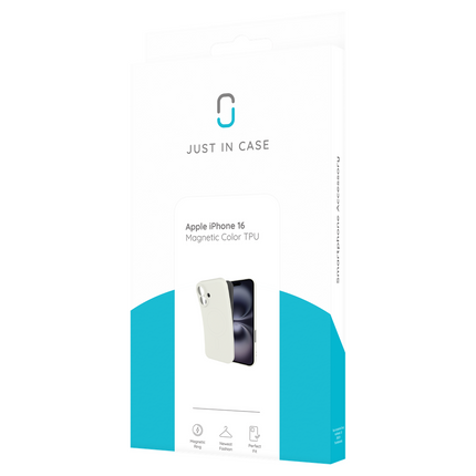 Just in Case Flex Case - iPhone 16 - TPU Back Cover - (compatible with MagSafe) - Ivory